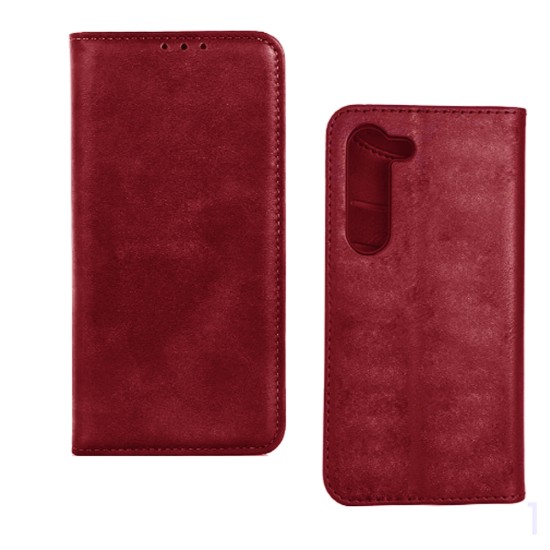 Leather Flip Cover with Internal Pocket For Samsung Galaxy A04s Red Leather Flip Cover with Internal Pocket For Samsung Galaxy A04s Red